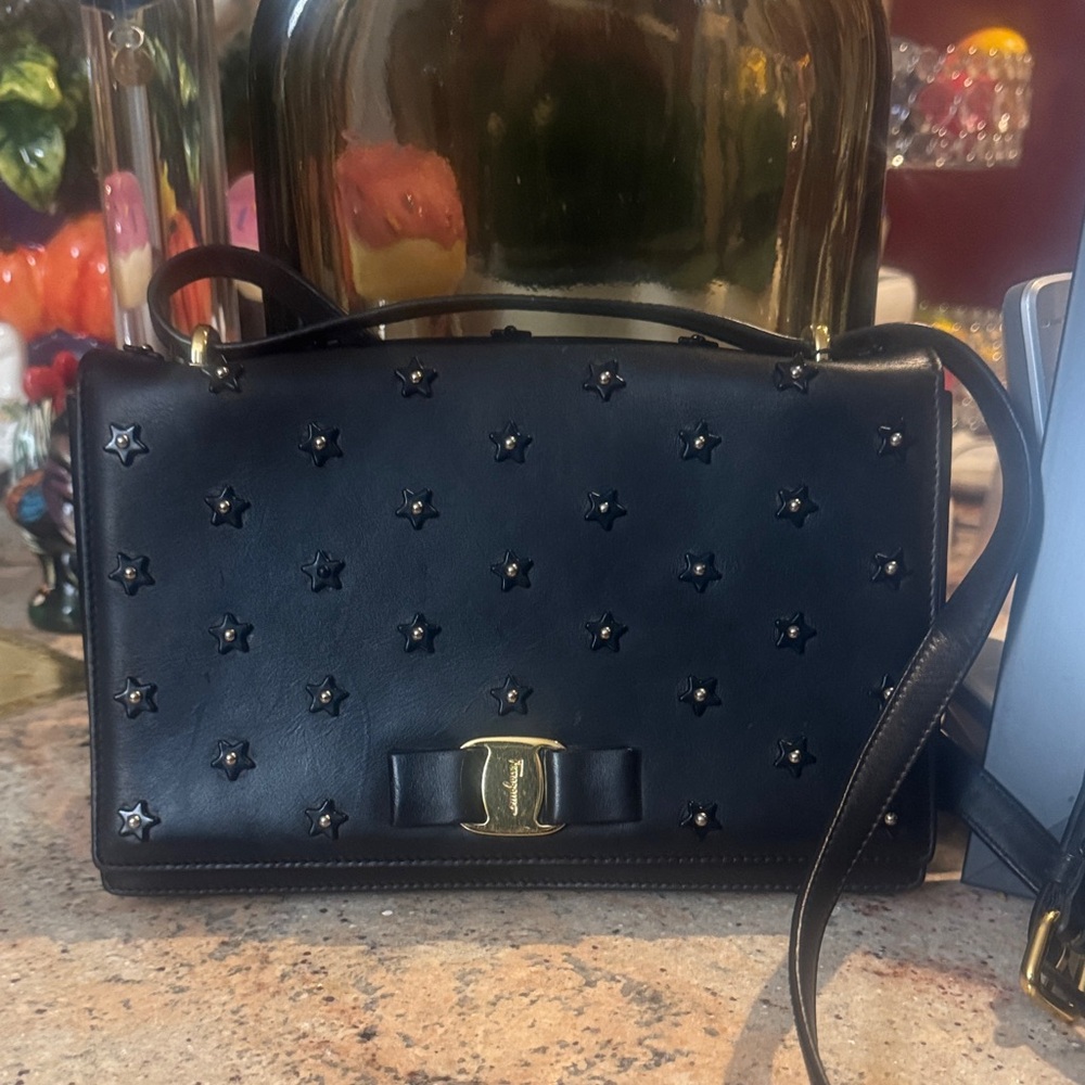 Salvatore Ferragamo Black Star Crossbody Bag